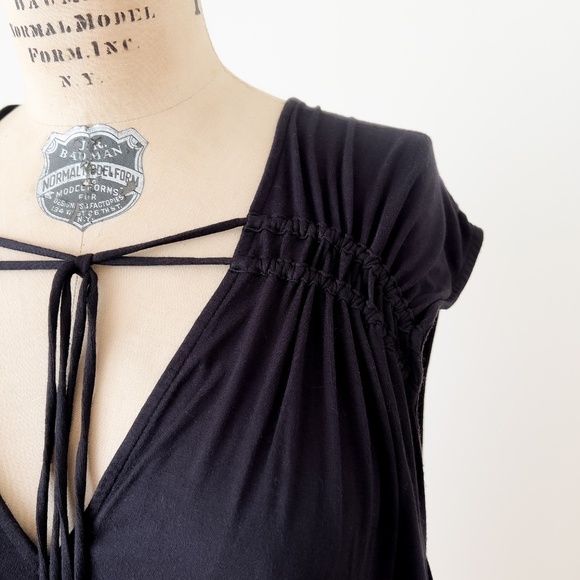 Free People Back in Town Black Top - Large Whimsigoth Boho Indie Goth - Picture 3 of 9